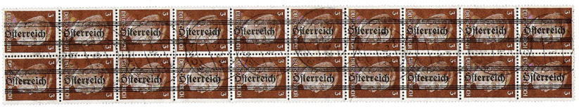 10x2 strip of H H o'prints