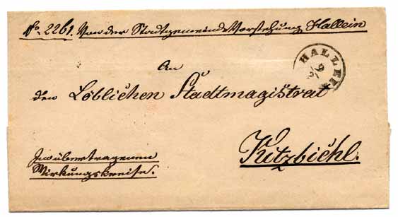 A letter from Hallein