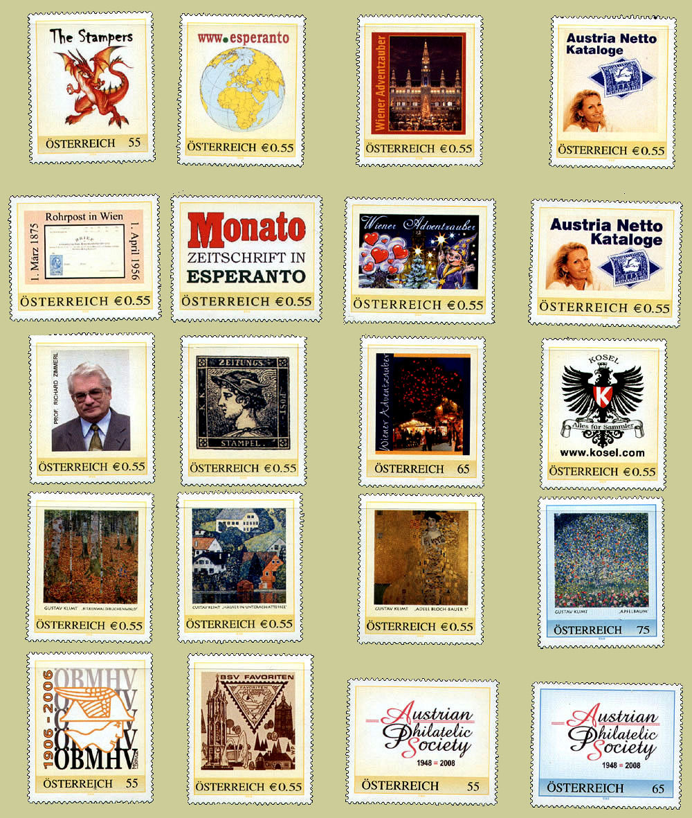 assorted personal stamps