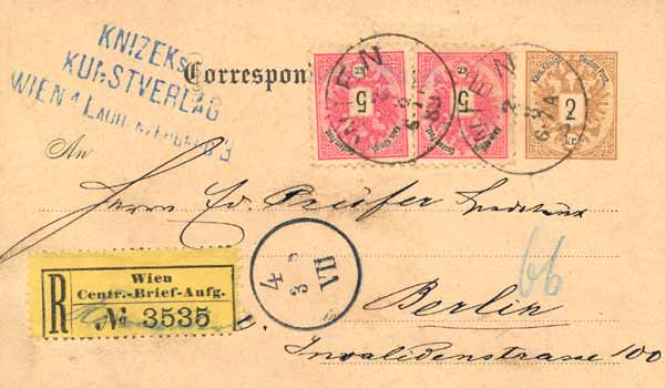 Vienna to Berlin on 2 August 1889