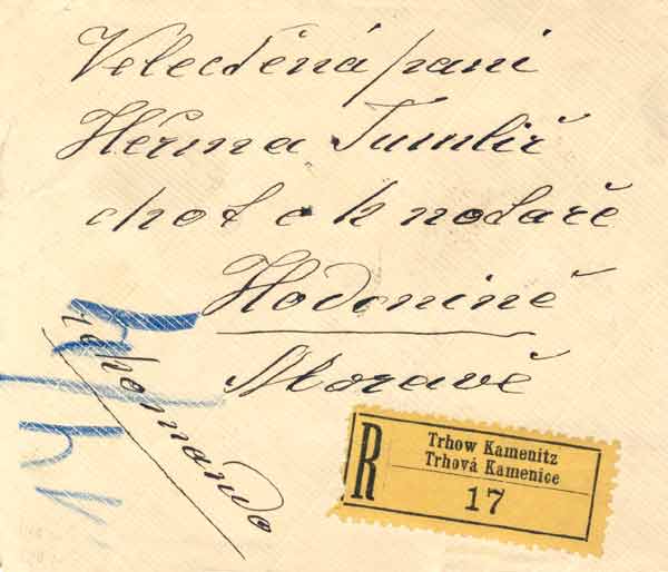 Bruenn to Huddersfield, 6.8.1907 back