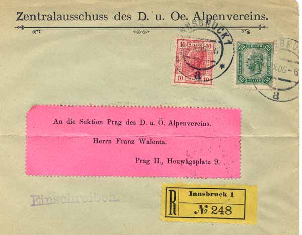 Innsbruck to Prague, 23.10.1906
