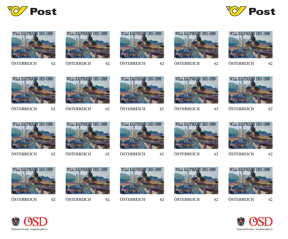 proof sheet of personal stamps